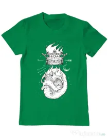 Tricou ADLER barbat Flames Verde mediu