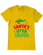 Tricou ADLER barbat Santas little helper Galben