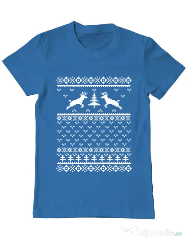 Tricou ADLER barbat Ugly sweater Albastru azuriu