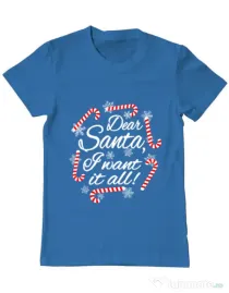 Tricou ADLER barbat Dear santa Albastru azuriu
