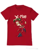 Tricou ADLER barbat Santa Skank Kid Rosu