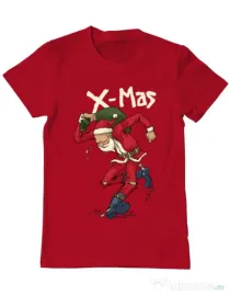 Tricou ADLER barbat Santa Skank Kid Rosu
