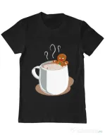 Tricou ADLER barbat Gingerbread man Negru