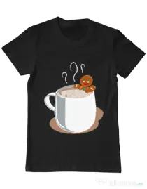Tricou ADLER barbat Gingerbread man Negru