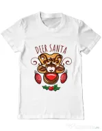 Tricou ADLER barbat Deer santa Alb