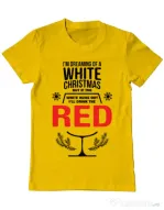 Tricou ADLER barbat White Christmas Galben