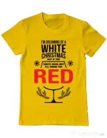 Tricou ADLER barbat White Christmas Galben