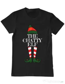 Tricou ADLER barbat The chatty elf Negru