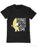 Tricou ADLER barbat Peanut butter jelly time Negru