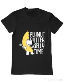 Tricou ADLER barbat Peanut butter jelly time Negru