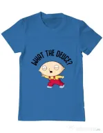 Tricou ADLER barbat What the deuce Albastru azuriu