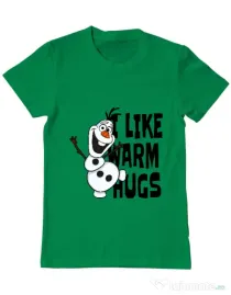 Tricou ADLER barbat I like warm hugs Verde mediu