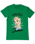 Tricou ADLER barbat Shine like a queen Verde mediu