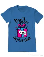 Tricou ADLER barbat Dont open until September Albastru azuriu