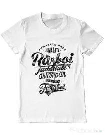 Tricou ADLER barbat Pace si razboi Alb