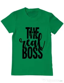 Tricou ADLER barbat The real boss Verde mediu