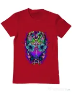 Tricou ADLER barbat Flower helmet Rosu