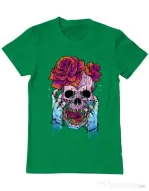 Tricou ADLER barbat Hand skull Verde mediu