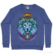 Bluza ADLER barbat Lion king Albastru melanj 