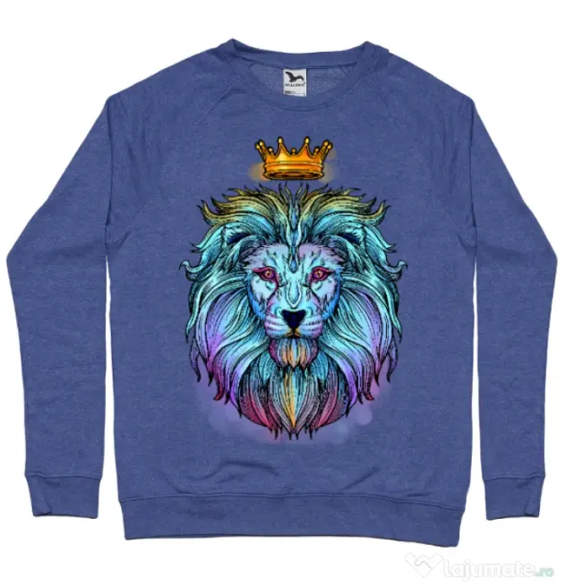 Bluza ADLER barbat Lion king Albastru melanj
