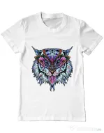 Tricou ADLER barbat Tiger buterfly Alb