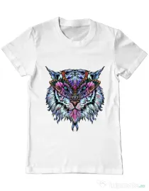 Tricou ADLER barbat Tiger buterfly Alb