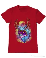 Tricou ADLER barbat Wolf Rosu