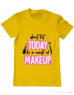 Tricou ADLER barbat A waste of makeup Galben
