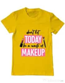 Tricou ADLER barbat A waste of makeup Galben
