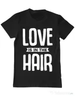 Tricou ADLER barbat Love is in the hair Negru