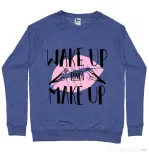 Bluza ADLER barbat Wake up and make up Albastru melanj