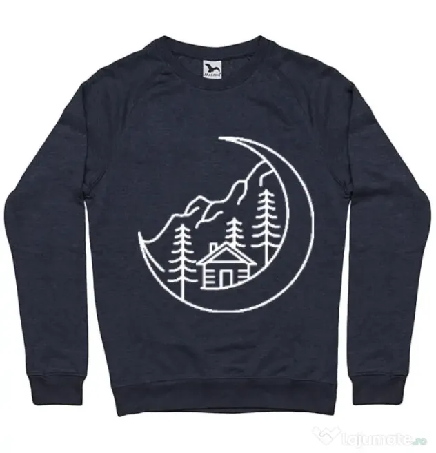 Bluza ADLER barbat Moon life Denim inchis