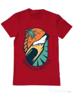 Tricou ADLER barbat Tropical bottle Rosu