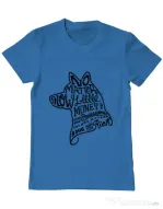 Tricou ADLER barbat A Dog Makes You Rich Albastru azuriu