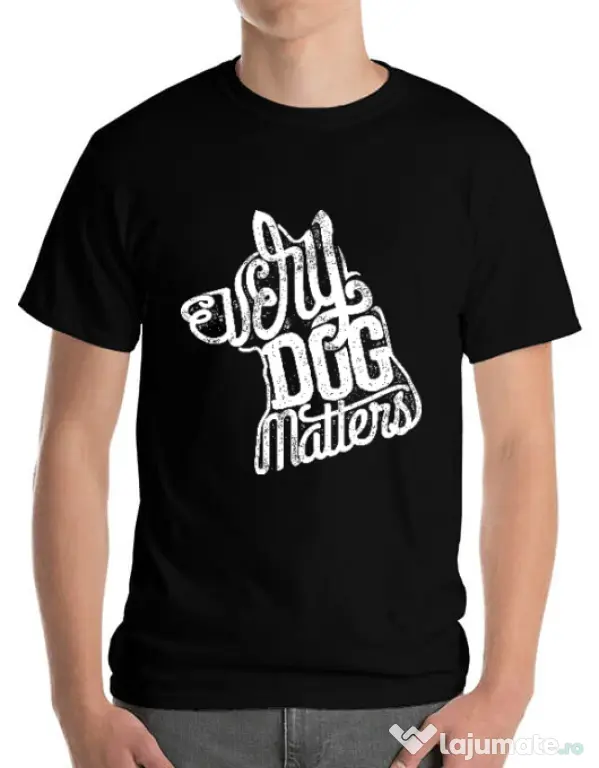 Tricou ADLER barbat Every dog matters 2 Negru