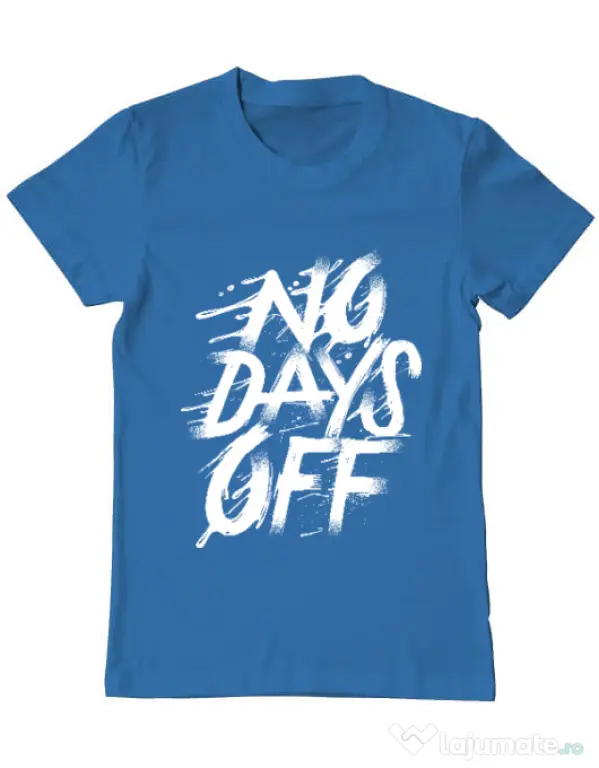 Tricou ADLER barbat No days off Albastru azuriu