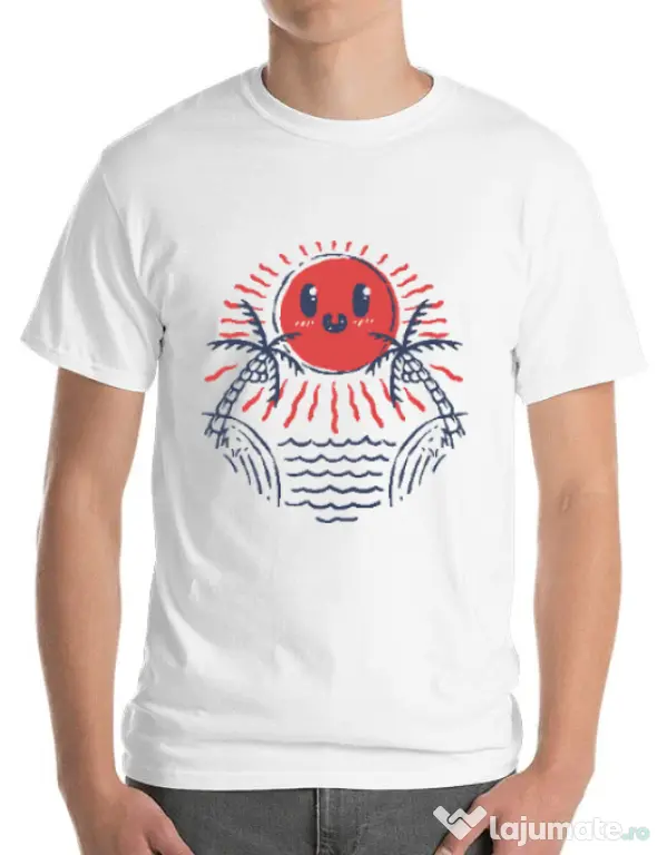 Tricou ADLER barbat Hello sunset Alb