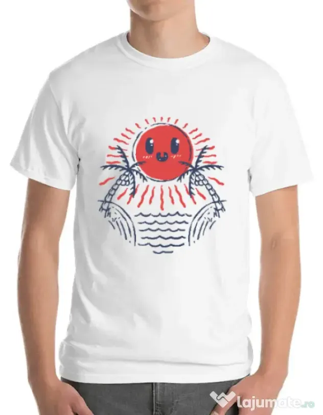Tricou ADLER barbat Hello sunset Alb