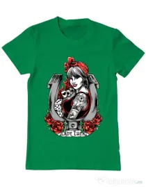 Tricou ADLER barbat Lady luck Verde mediu