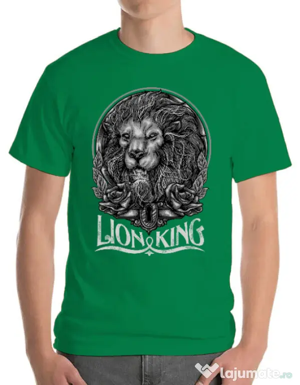 Tricou ADLER barbat Lion king Verde mediu