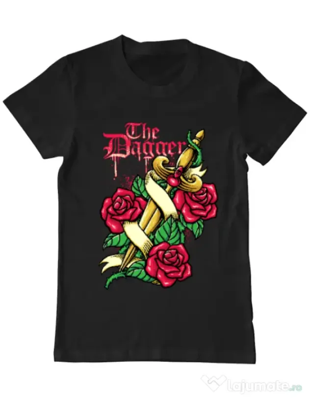 Tricou ADLER barbat The dagger Negru