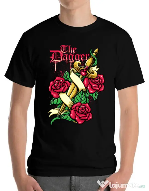 Tricou ADLER barbat The dagger Negru