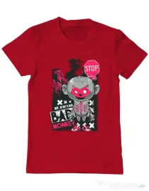 Tricou ADLER barbat Bad monkey Rosu