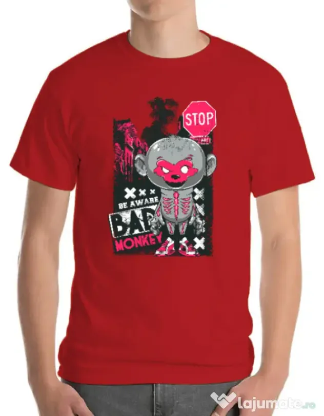 Tricou ADLER barbat Bad monkey Rosu