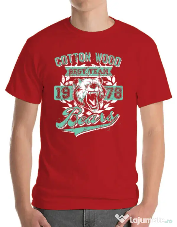 Tricou ADLER barbat Cotton wood Rosu