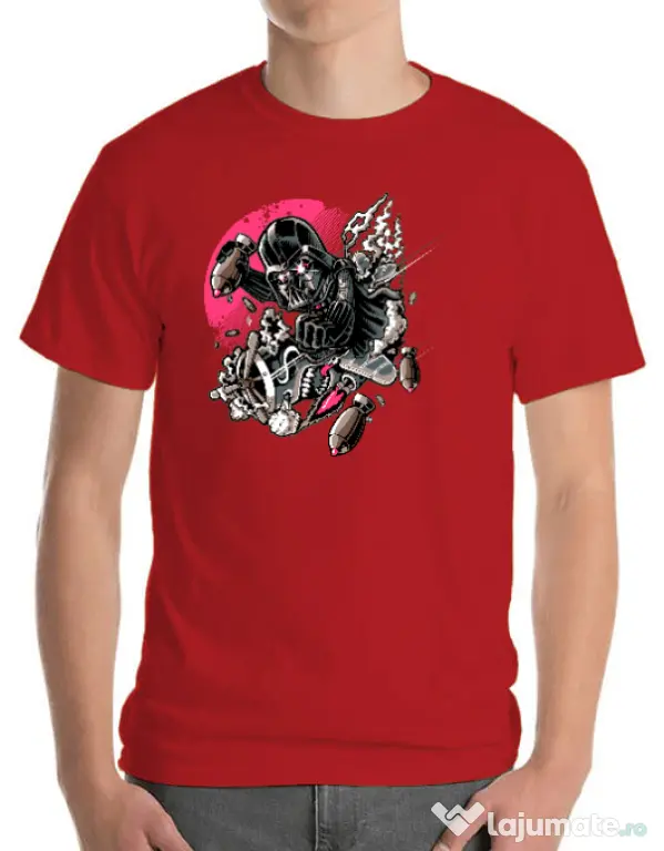 Tricou ADLER barbat Father attack Rosu