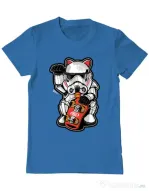 Tricou ADLER barbat Maneki trooper Albastru azuriu