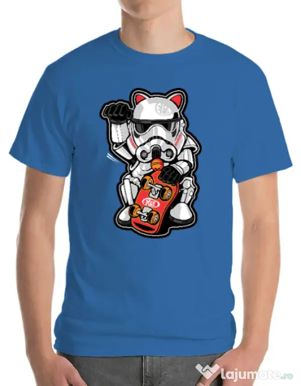 Tricou ADLER barbat Maneki trooper Albastru azuriu