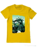 Tricou ADLER barbat Save the liberty Galben