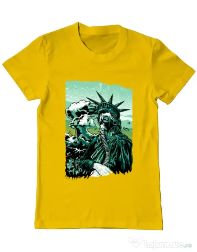 Tricou ADLER barbat Save the liberty Galben